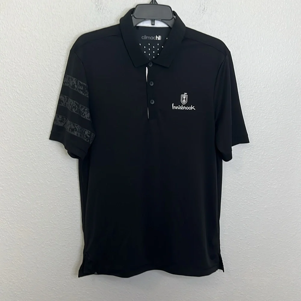 Adidas Climachill Golf Polo Black Size Small *embroidered logo